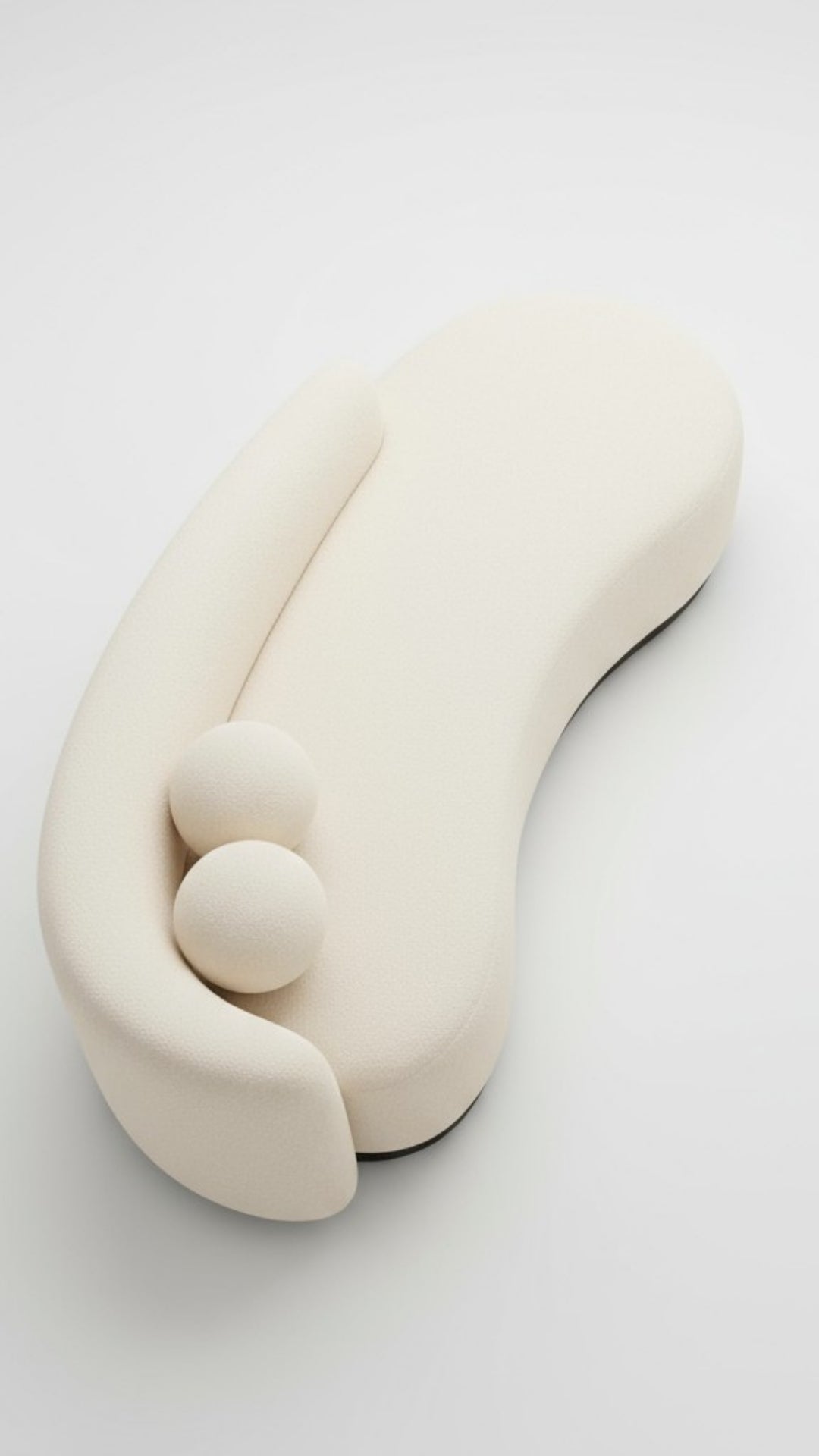 Luna 3-Seater Sofa — Cream Bouclé (Left Arm)