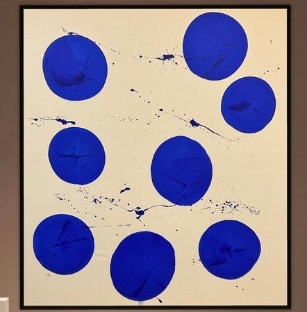 Blue Abstract Textured Painting XXL (175x155cm) – Original Wall Art by Stefanie Raus