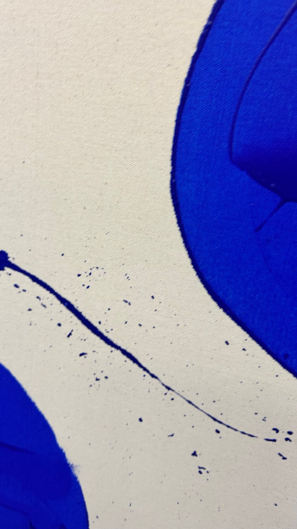 Blue Abstract Textured Painting XXL (175x155cm) – Original Wall Art by Stefanie Raus