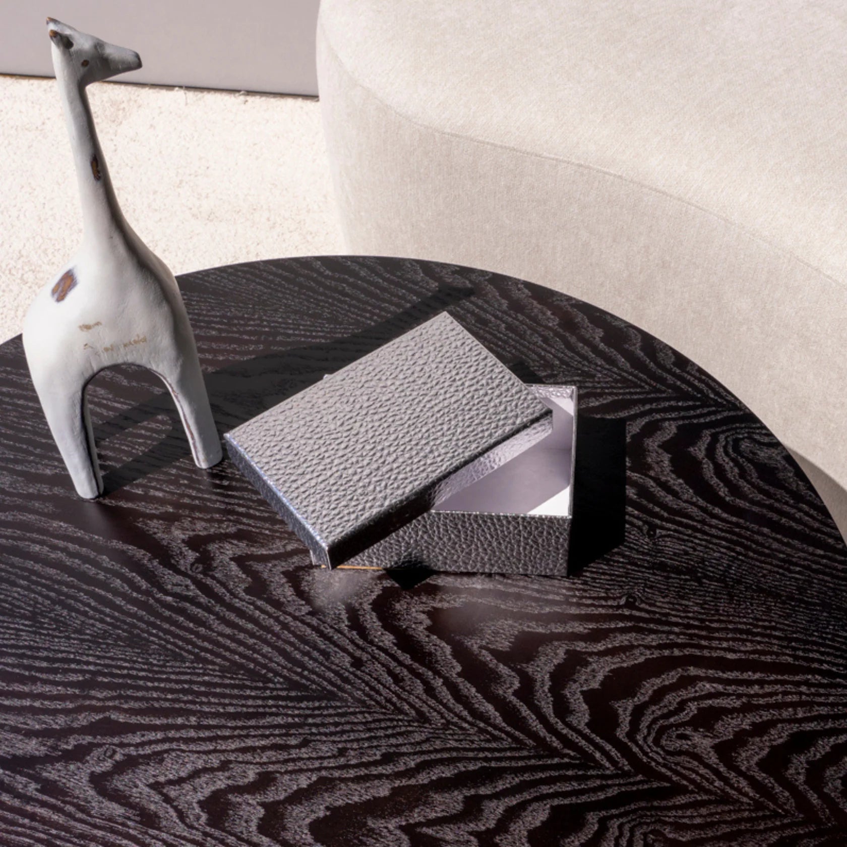 ash wood coffee table with sculptural base from Funky Di Andi