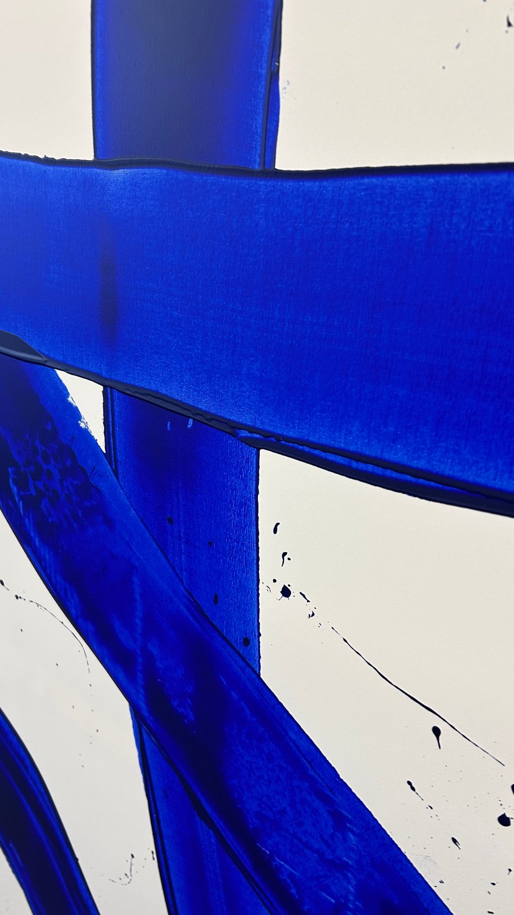 Blue Abstract XXL Painting 160x160 cm – Original Textured Artwork by Stefanie Raus