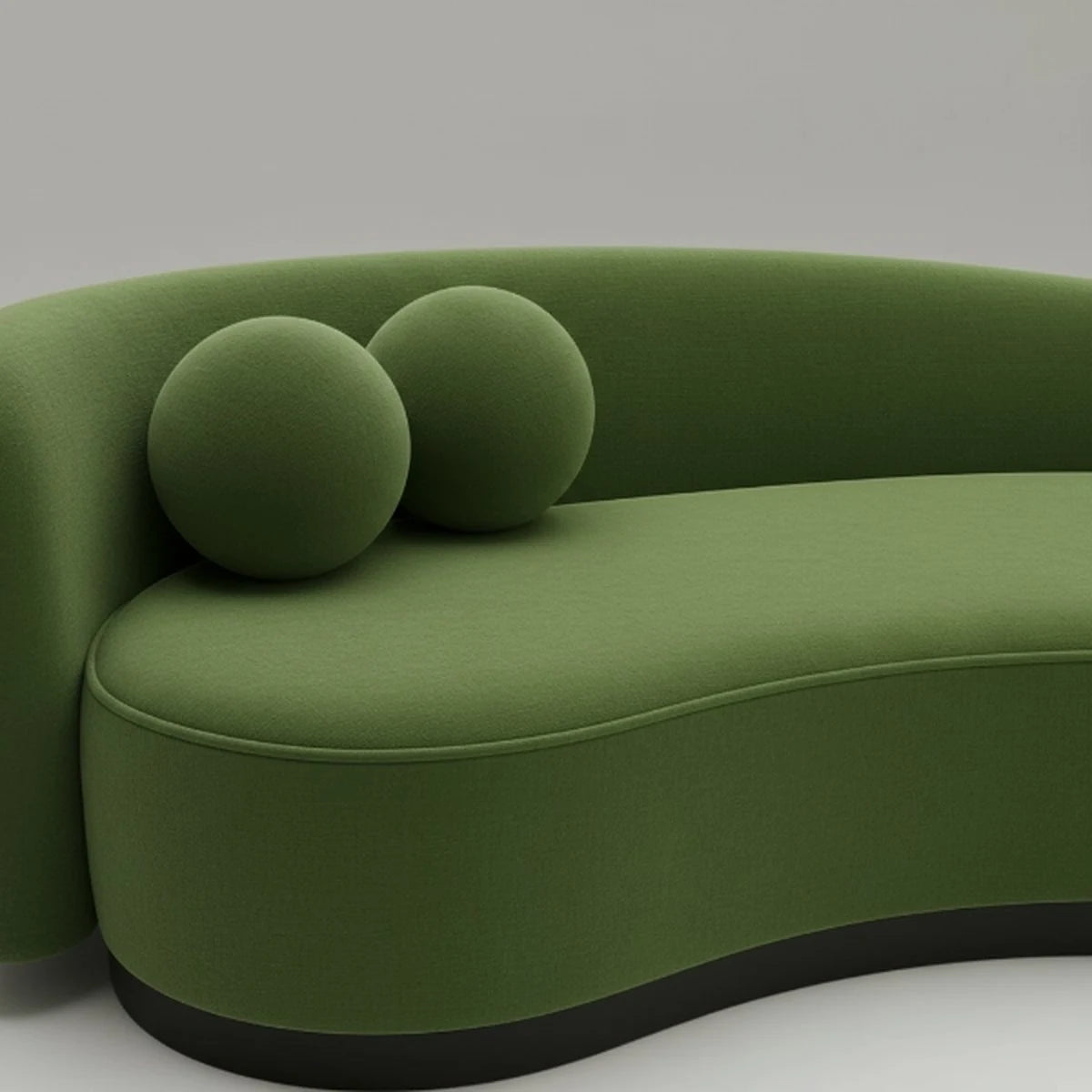 Luna 3-Seater Sofa — Green Velvet (Left Arm)