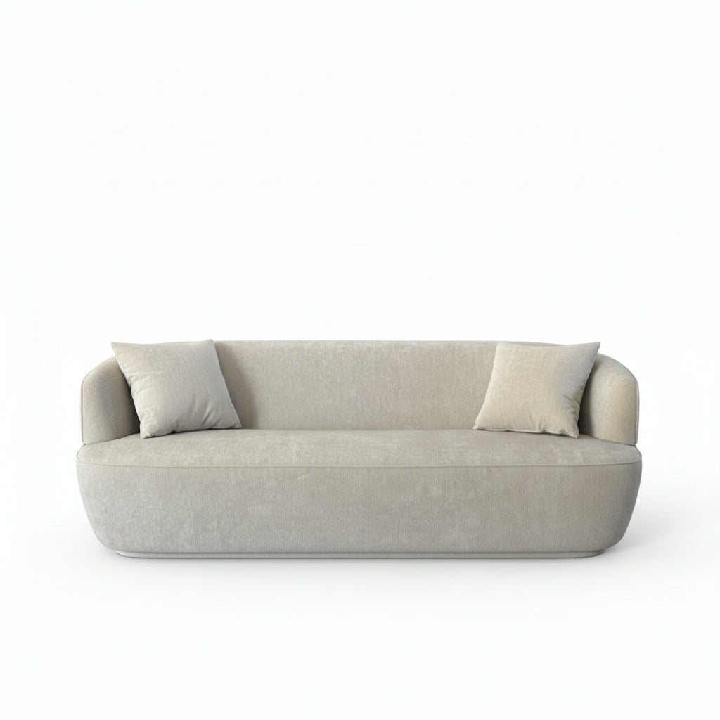 Ice Ice Baby 3-Seater Curved Sofa – Off White | FUNKY Di Andi