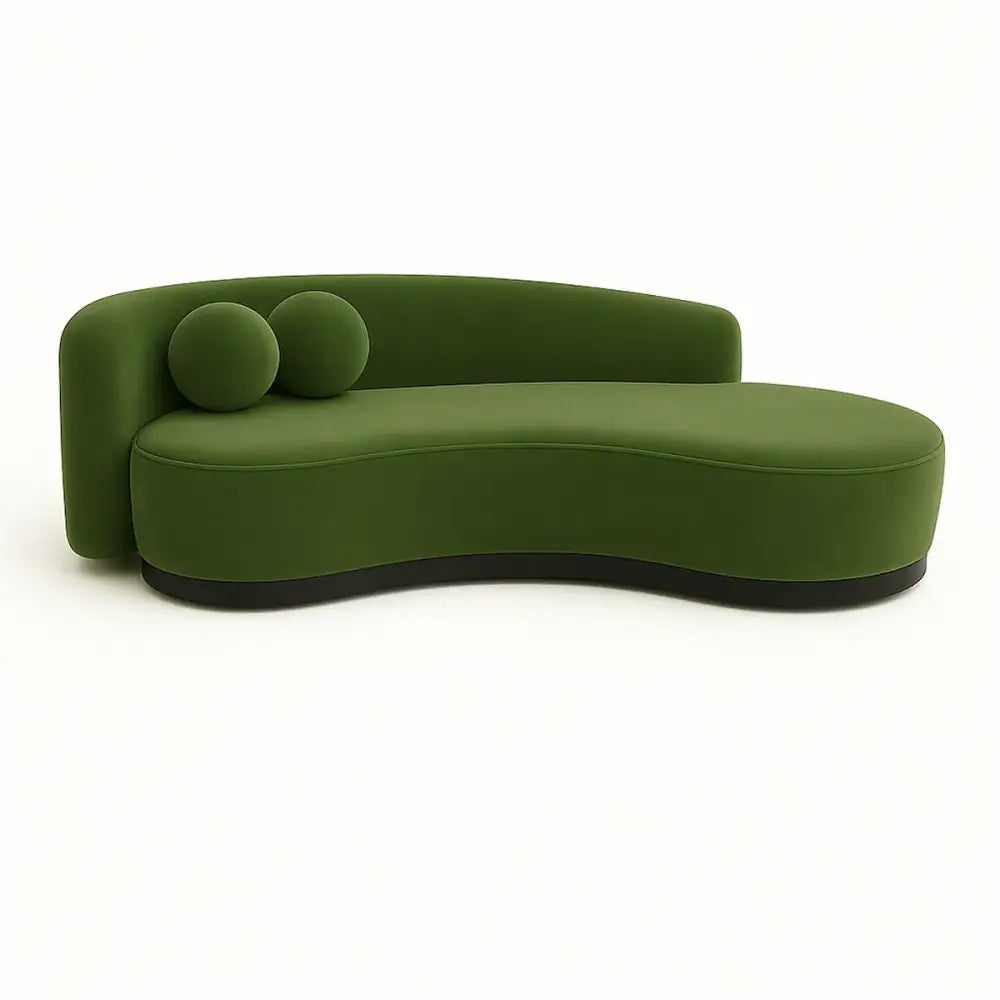 MODERN 3-SEATER LUNA SOFA IN GREEN VELVET – LEFT ARMREST | CASA DI ANDI DUBAI (Copy) Sofa