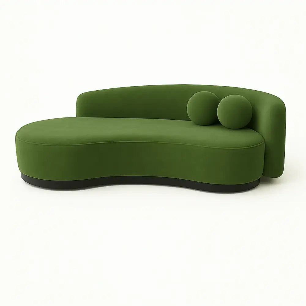 MODERN 3-SEATER LUNA SOFA IN GREEN VELVET – RIGHT ARMREST | CASA DI ANDI DUBAI (Copy) Sofa