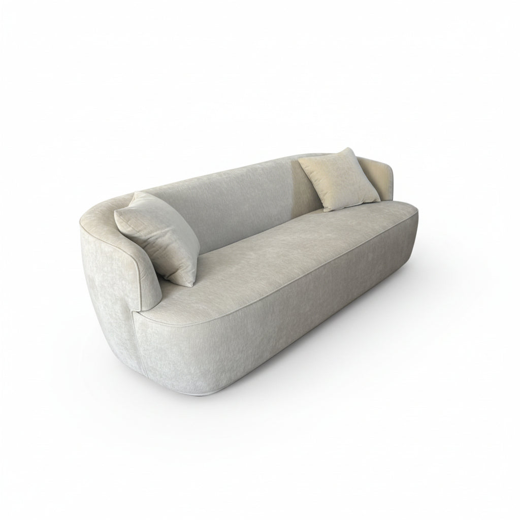 Ice Ice Baby 3-Seater Curved Sofa – Off White | FUNKY Di Andi