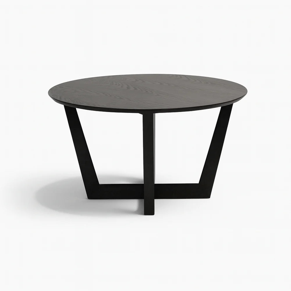 Ash wood coffee table with sculptural base from Funky Di Andi